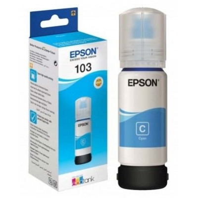 Epson 103 - 70 ml - cyan - original - ink refill - for EcoTank ET-3111, L1110, L3110, L3111, L3150, L3151, L3156, L3160